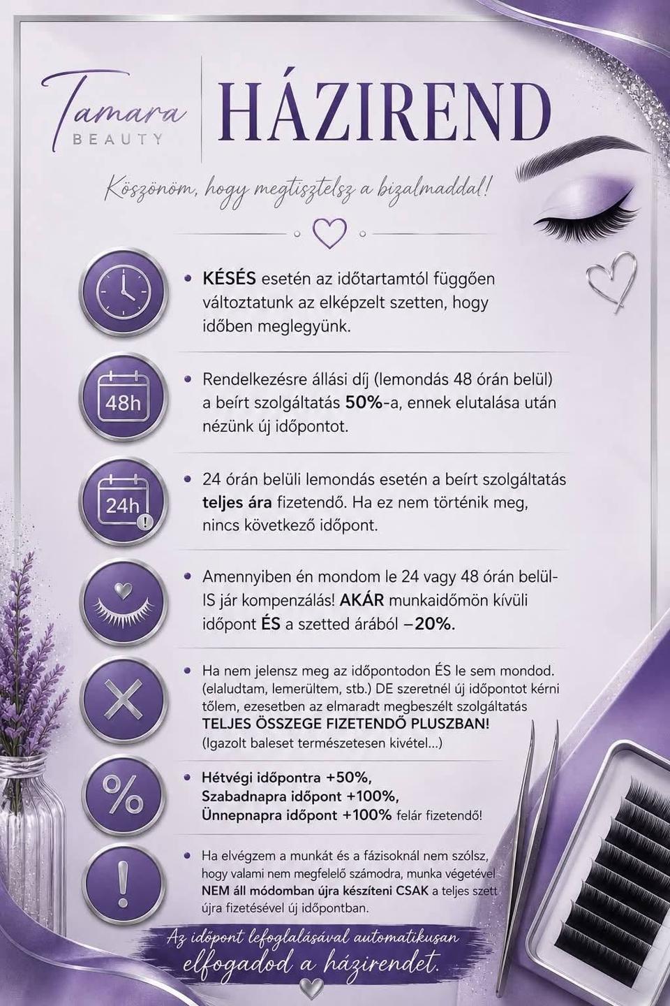 Baranyai Tamara EV házirendje